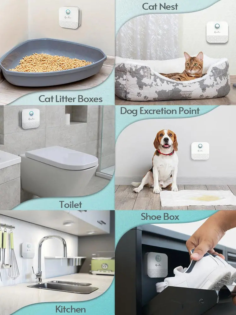 Downypaws Smart Cat Odor Purifier for Cat Litter Box Deodorizer Pet Toilet Air Purifier Dog Cat Litter Deodorant