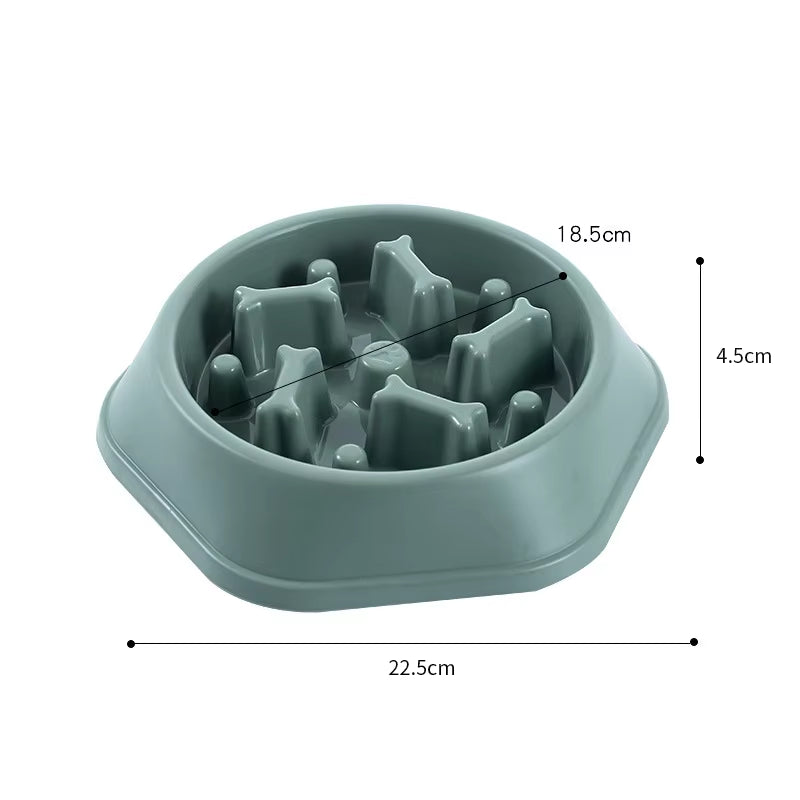 Pet Slow Food Bowl Cat/Dog Large Capacity Food Bowl to Relieve Anxiety, Anti-Choking, Non-Slip and Anti-Overturning Colored Bowl