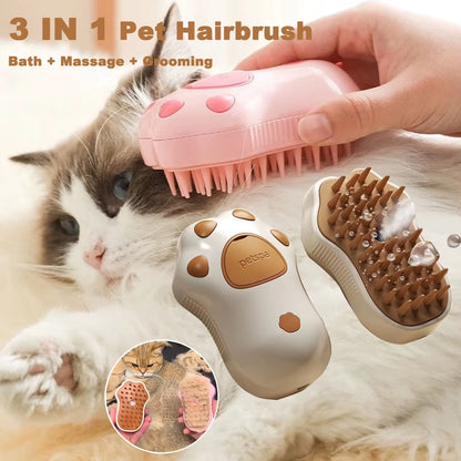 3 in 1 Pet Brush Cat Steam Brush Comb Dog Brush Electric Spray Cat Hair Brushes Massage Pet Grooming Hair Removal Combs