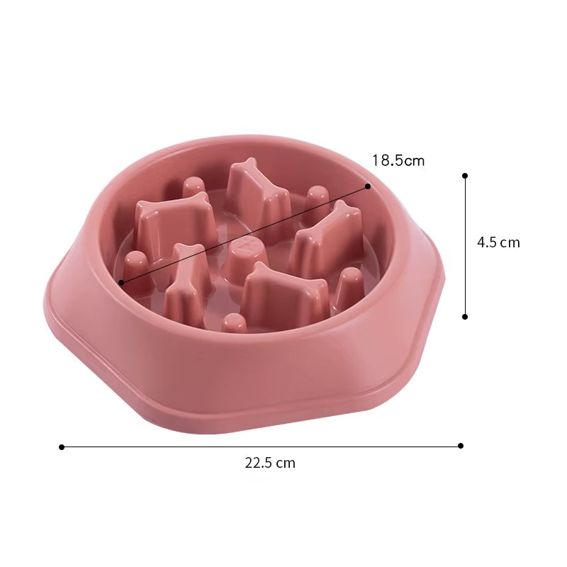 Pet Slow Food Bowl Cat/Dog Large Capacity Food Bowl to Relieve Anxiety, Anti-Choking, Non-Slip and Anti-Overturning Colored Bowl