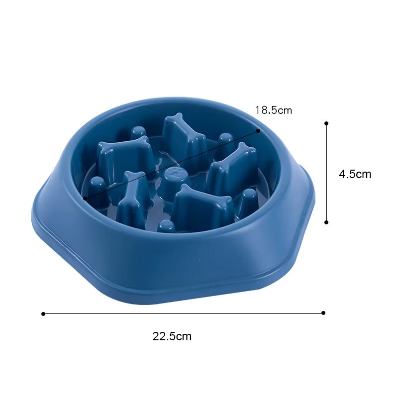 Pet Slow Food Bowl Cat/Dog Large Capacity Food Bowl to Relieve Anxiety, Anti-Choking, Non-Slip and Anti-Overturning Colored Bowl