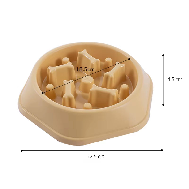 Pet Slow Food Bowl Cat/Dog Large Capacity Food Bowl to Relieve Anxiety, Anti-Choking, Non-Slip and Anti-Overturning Colored Bowl