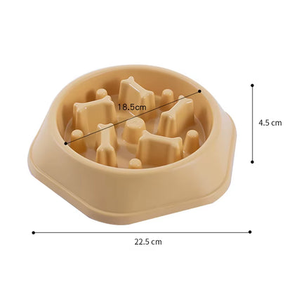 Pet Slow Food Bowl Cat/Dog Large Capacity Food Bowl to Relieve Anxiety, Anti-Choking, Non-Slip and Anti-Overturning Colored Bowl